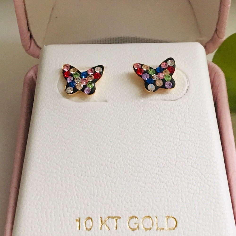 10k Gold Butterfly Earrings